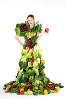 Greggs unveils couture inspired 'Salad Dresses', designed by Katy Perry's costume creator and made from ingredients in the new Greggs summer salad menu.