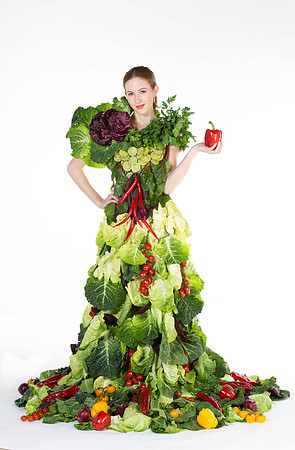 Greggs unveils couture inspired 'Salad Dresses', designed by Katy Perry's costume creator and made from ingredients in the new Greggs summer salad menu.