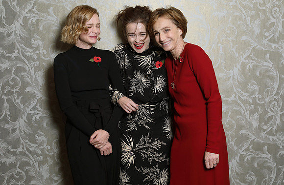 Helena Bonham Carter, Kristin Scott Thomas and Carey Mulligan at the BAFTA screening of Channel 4’s My Grandparents’ War at The May Fair hotel.